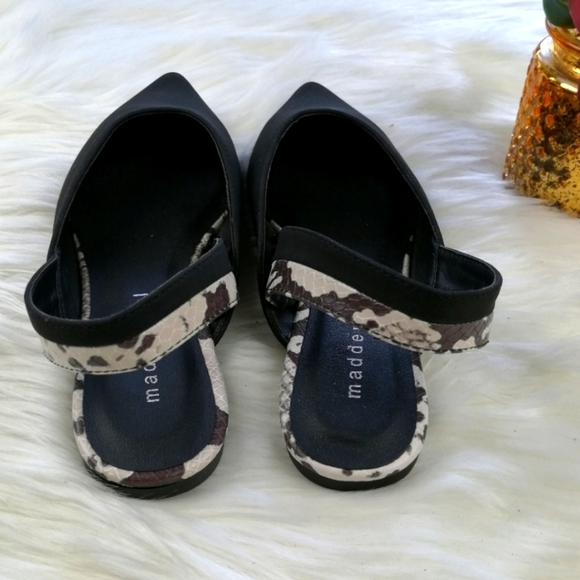 Madden Girl Black Slingback Pointed Toe Flats Size 5.5 - Picture 3 of 6